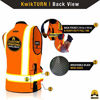 Picture of KwikSafety (Charlotte, NC) GODFATHER (Cushioned Collar) Class 2 ANSI OSHA High Visibility Safety Vest 9 Pockets Reflective Tape Heavy Duty Zipper Mesh Hi Vis Construction Men Women Orange XX-Large