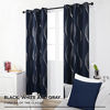 Picture of Deconovo Navy Blackout Curtains, Thermal Insulated Room Darkening Blackout Curtains for Living Room, Navy Blue, 2 Panels, 42x63 Inch