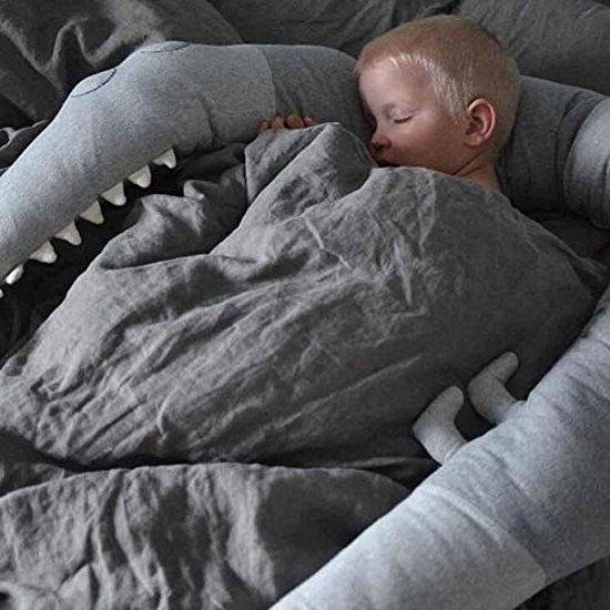 Picture of Besides Protecter,Baby Bed Crib Playard Bassinet Pillows Bedding for Baby Kids Boys Girls Toddler,Breathable Newborn Infant Gift Nursery Cradle Cot Rails Alligator Toy Pads Decor (Crocodile)