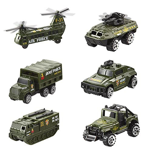 GetUSCart- JOYIN 14 in 1 Die-cast Military Truck Army Vehicle Toy Set ...