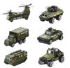 Picture of JOYIN 14 in 1 Die-cast Military Truck Army Vehicle Toy Set with Soldier Men, Mini Battle Car Toy in Carrier Truck with Lights and Sounds, Kids Birthday Gifts for Over 3 Years Old Boys