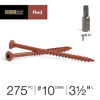 Picture of Deck Plus 48436 Wood Screws #10 x 3-1/2", Red, 5lb Box