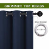 Picture of NICETOWN Extra Wide Curtain for Patio - (120 inches Wide x 84 inches Long, Navy, 1 Piece) Home Decoration Grommet Top Drape, Bedroom Panel