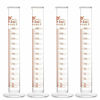 Picture of StonyLab 4-Pack Borosilicate Glass 250ml Heavy Wall Graduated Cylinder Measuring Cylinder, 250ml