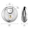 Picture of CINCINNO Keyed Alike Disc Padlock, 6 Pack Stainless Steel Discus Lock with 2-3/4 in. Wide, 3/8 in. Diameter Shackle, Waterproof Discus Lock for Storage Unit, Sheds, Garages and Fence