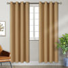 Picture of BGment Blackout Curtains for Living Room - Grommet Thermal Insulated Room Darkening Curtains for Bedroom, 2 Panels of 52 x 84 Inch, Khaki