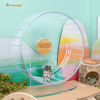 Picture of Niteangel Super-Silent Hamster Exercise Wheels: - Quiet Spinner Hamster Running Wheels with Adjustable Stand for Hamsters Gerbils Mice Or Other Small Animals (L, Transparent)