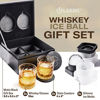 Picture of Whiskey Set - Whiskey Gifts for Men - Whiskey Glasses Set of 2, Dual Ice Ball Maker Mold, 2 Slate Coasters, Gift Box - Bourbon Gifts for Men, Dad, Husband, Boyfriend's Birthday, Anniversary - by LEEBS