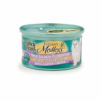 Picture of Fancy Feast Elegant Medleys Wild Salmon Florentine Adult Canned Cat Food in Sauce