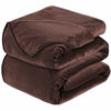 Picture of Soft Blanket King Size Fleece Warm Fuzzy Throw Blankets for The Bed Sofa Lightweight 350GSM HOZY Chocolate 90" 108"