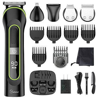 Mens Hair Clipper, 16 in 1 Hair Grooming Kit IPX7 Waterproof Beard Trimmer  USB Rechargeable Groomer Wet/Dry 