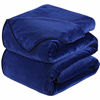 Picture of Soft King Size Blanket All Season Warm Fuzzy Microplush Lightweight Thermal Fleece Blankets for Couch Bed Sofa,90x108 Inches,Royal Blue