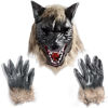 Picture of Halloween Horror Mask Werewolf Costume Wolf Head Mask and Claws Gloves for Halloween Party Cosplay Costume