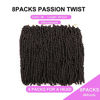 Picture of 8 Packs Pretwisted Passion Twist Crochet Hair 20 Inch Pretwisted Spring Twist Crochet Hair for Black Women Prelooped Passion Twist Hair Crochet Braids Hair for Black Women (20 Inch (Pack of 8), 2#)