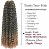 Picture of 8 Packs Passion Twist Hair 22 Inch Passion Twist Crochet Hair For Black Women Water Wave Crochet Braiding Hair Extensions (22 inch, 1B/27)