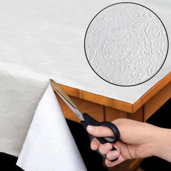 Picture of Quilted Table Pad Protector with Flannel Backing - Cut to Fit (52" x 168")