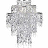 Picture of Waneway Acrylic Chandelier Shade, Ceiling Light Shade Beaded Pendant Lampshade with Crystal Beads and Chrome Frame for Bedroom, Wedding or Party Decoration, Diameter 12.6 inches, 3 Tiers, Silver
