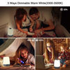 Picture of Touch Wake Up Night Light with Sunrise Simulation Alarm Clock, Winshine 3 Ways Dimmable Warm White Bedside Lamp for Kid Bedrooms RGB Ambient Table Nightstand Light,Sleep Aid Snooze Timer Mode