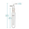 Picture of stonylab Glass Vacuum Cold Trap Bubbler with 10mm Serrated Hose, 225mm Length Below The 29/42 Joint