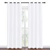 Picture of NICETOWN Window Curtains 86 inches Long - (Pure White) 55 by 86 inches, 1 Pair, 50% Light Blocking Grommet Drapes/Draperies for Living Room