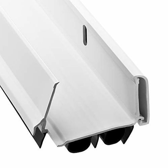 Picture of New: KS Hardware,Patent Pending, Adjustable Double Bubble Door Sweep, Draft Stopper, Under Door Seal for Exterior Doors, 1 3/4" x 42", White (42 inch)