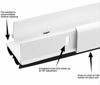 Picture of New: KS Hardware,Patent Pending, Adjustable Double Bubble Door Sweep, Draft Stopper, Under Door Seal for Exterior Doors, 1 3/4" x 42", White (42 inch)