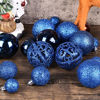 Picture of 100ct Christmas Balls Tree Ornaments, Shatterproof Christmas Decorations Set with Reusable Hand-held Gift Package for Holiday Xmas Tree Decor (Dark Blue)