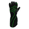 Picture of K1 Race Gear RS1 Reverse Stitch Kart Racing Gloves (Green/Black, Small)