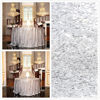 Picture of PartyDelight Silver Sequin Tablecloth Round 108" Table Linen for Wedding, Banquet, Party