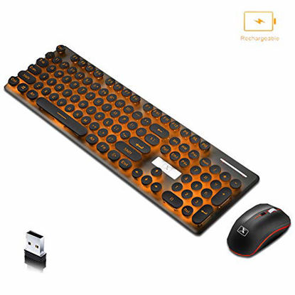 Picture of Wireless Backlit Mute Keyboard and Mouse Combo，Support Charging,Waterproof (XM528 Black)