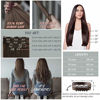 Picture of Clip In Hair Extensions Human Hair Light Brown to Blonde Balayage Hair Extensions Remy Hair 18Inch 70g Stainless Clips Thick Full Head #6p613 7PCS