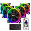 Picture of darkFlash 120mm RGB Fan, Addressable ARGB Fans Compatible with Asus Aura Sync, DR12 Pro PC Case Fan, 16 dBA Low Noise Computer Case Fans, Adjustable, Colorful pc Cooling Fans with Control Hub, 5 Pack