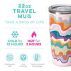 Picture of Swig Life 22oz Tall Travel Mug with Handle and Lid, Stainless Steel, Dishwasher Safe, Cup Holder Friendly, Triple Insulated Coffee Mug Tumbler in Sand Art Print