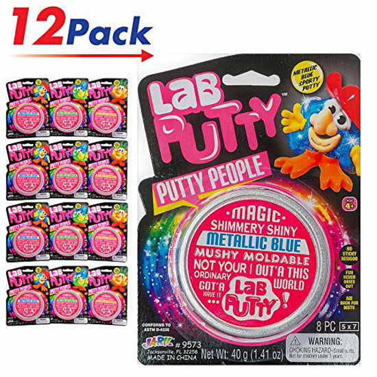 Picture of JA-RU Lab Putty People Characters in Metallic Colors (12 Pack) Best Thinking Smart Crazy Stress Putty with Tin, Sensory