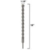 Picture of Sabre Tools 1-1/8 Inch x 18 Inch SDS Plus Rotary Hammer Drill Bit, Carbide Tipped for Brick, Stone, and Concrete (1-1/8" x 16" x 18")