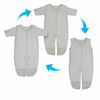 Picture of Baby Brezza 3-in-1 Baby Sleepsuit - Unique Swaddle Transition Sleepsuit - Breathable with Mesh Panels - Converts Between Sleepsuit, Wearable Blanket & Sleep Vest, 3-6 Months, Grey