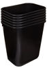 Picture of AmazonCommercial 7 Gallon Commercial Office Wastebasket, Black, 6-Pack