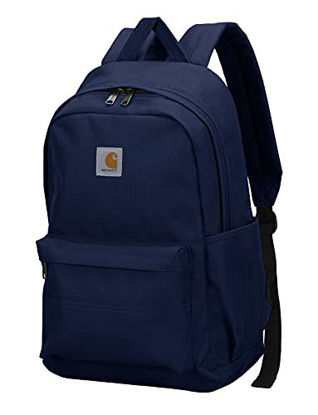 Picture of Carhartt Unisex Adult Essentials Backpack with 15-Inch Laptop Sleeve for Travel, Work and School, Blue, One Size