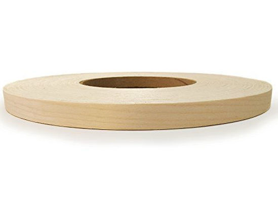 Picture of Edge Supply Birch 1" x 250' Roll of Plywood Edge Banding, Preglued Real Wood Veneer Edging, Easy Application Iron on Edge Banding, Made in USA