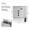 Picture of Jssmst Locking Wall Mount Mailbox, Stainless Steel Mailboxes with Secure Key Lock and Newspaper Compartment, HPB2203 Silver