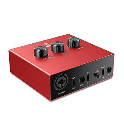 Picture of USB Audio Interface with 1x XLR/TRS 1x 1/4" 2X RCA USB, Red