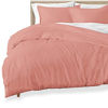 Picture of Bare Home Sandwashed Duvet Cover King/Cal King Size - Premium 1800 Collection Duvet Set - Cooling Duvet Cover - Super Soft Duvet Covers (King/Cal King, Sandwashed Dusty Rose)