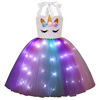 Picture of Davsolly Unicorn Costume for Girls Led Light Up Unicorn Princess Tutu Outfit for Halloween Dress Up Birthday Party Gifts