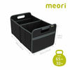 Picture of meori Lava Black Large Foldable Box Trunk Organizer Moving Container Shopping Basket Car Camping, 1-Pack