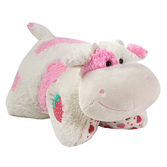 Picture of Pillow Pets Sweet Scented Strawberry Cow Stuffed Animal Plush Toy