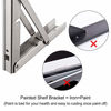 Picture of YUMORE Folding Shelf Brackets 24", Max Load: 330lb Heavy Duty Stainless Steel Collapsible Shelf Bracket for Table Work Bench, Space Saving DIY Bracket, Pack of 2