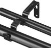 Picture of Amazon Basics 1-Inch Double Extendable Curtain Rods with Round Finials Set, 72 to 144 Inch, Black