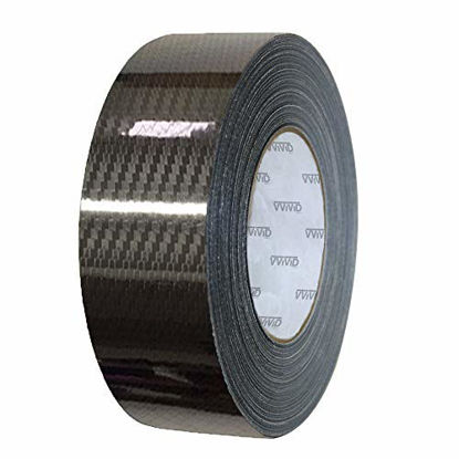 Picture of VViViD High Gloss Epoxy Black Carbon Fiber Vinyl Detailing Wrap Tape DIY Roll (12 Inch x 20ft)