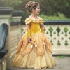 Picture of Belle Princess Dresses for Girls Belle Costume for Girls Dress Up Clothes for Little Girls Cosplay Halloween Gown Party 2-9T