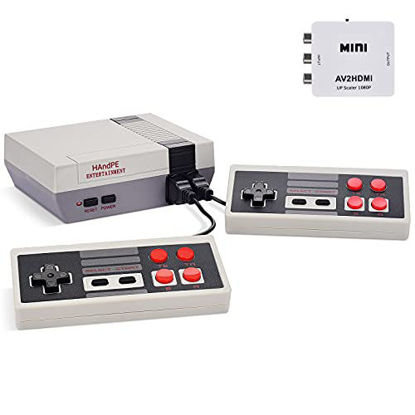 Picture of HAndPE Retro Classic Mini Game Console Childhood Game Consoles Built-in 620 Game(Some are Repeated) Dual Control 8-Bit Handheld Game Player for TV Video Bring Happy Childhood Memories